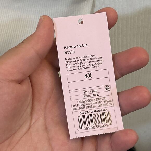 NWT Wild Fable Women’s White Sleeveless Basic Ribbed Tank Top Size 4X - Picture 7 of 16